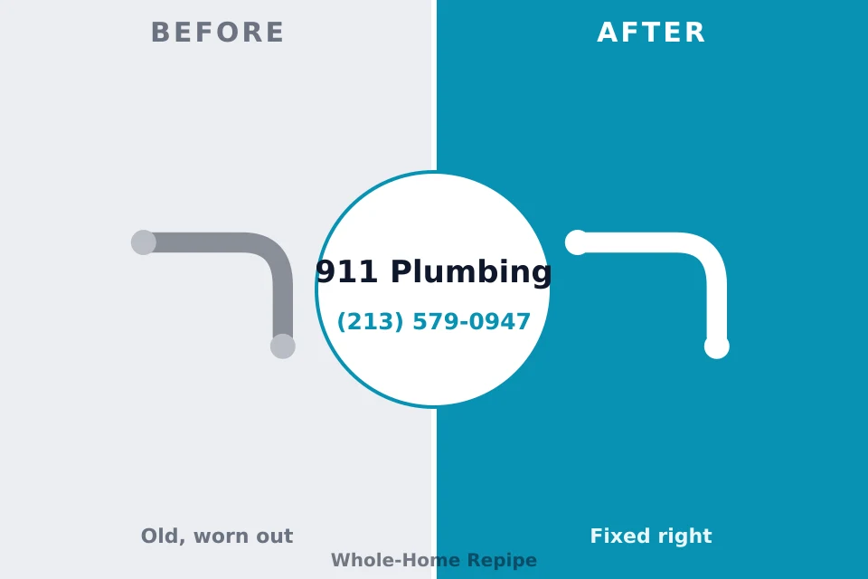 Before and after: plumbing company Breckenridge, CO